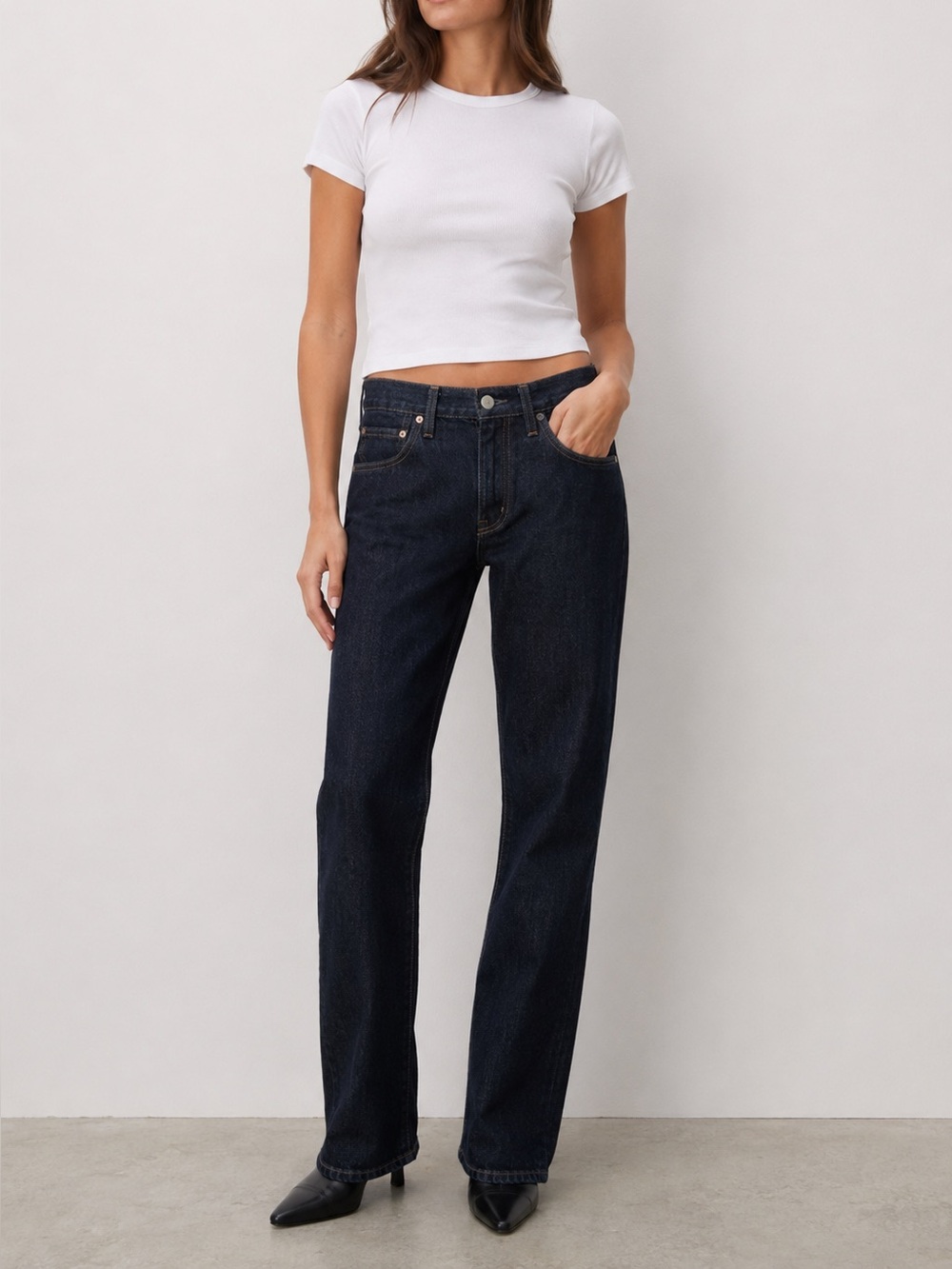 AGOLDE 90's Pinch Waist Straight Leg Jeans Dark Wash Size 26